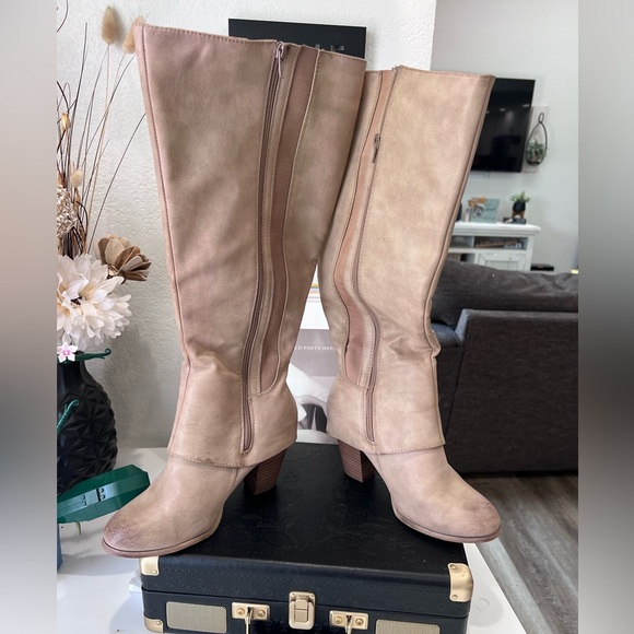 Torrid Crochet Insert Heeled Calf Length Boots (8WW) - Picture 2 of 9